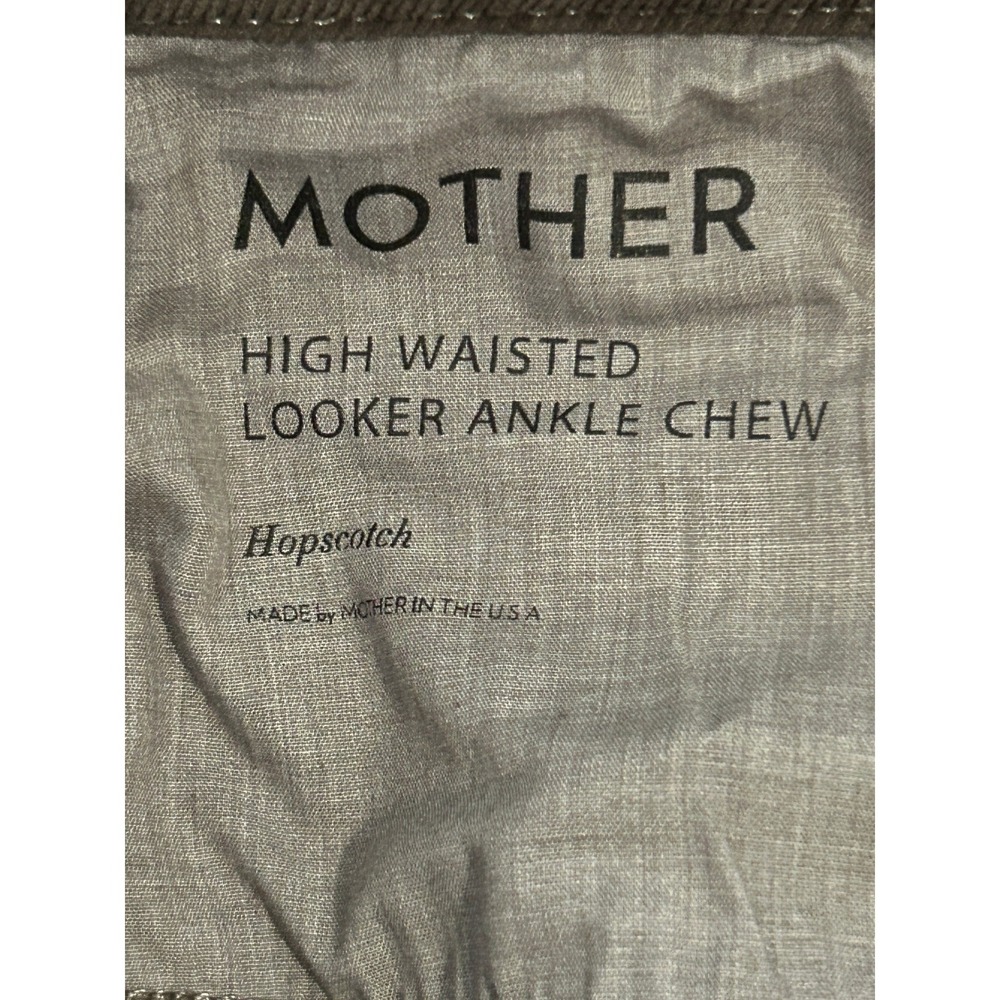 MOTHER High Waisted Looker Ankle Chew Size 31 Grey Corduroy Skinny Jeans - Picture 11 of 12